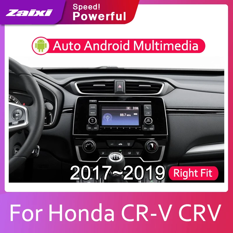 Автомагнитола ZaiXi 9 HD 1080P IPS ЖК экран Android 8 Core для Honda CRV 2017 2019 BT 3G4G Wi Fi AUX USB GPS Navi