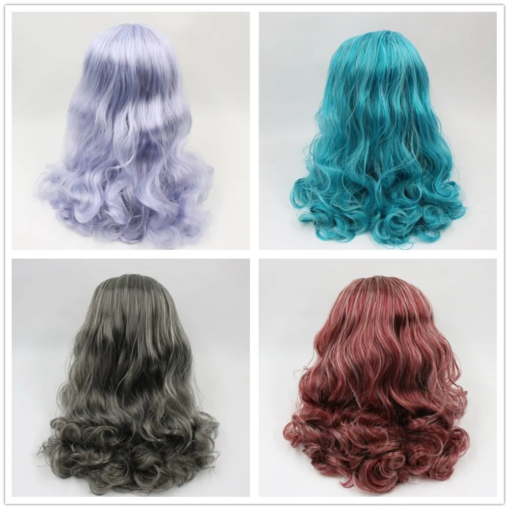 rbl scalp and dome for blyth doll icy doll wig hair only, long mix hair, no doll