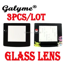 3 шт./лот jiffpuff ограниченной Черный мультфильм защита Панель крышка Стекло Экран Панель объектив для Gameboy Цвет Замена мальчик Цвет