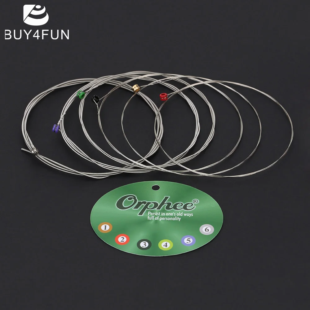 

Orphee RX19 6pcs Durable Electric Guitar String Set (.011-.050) Nickel Alloy Medium Tension Durable Guitar Parts & Accessories