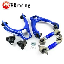 VR-для 96-00 CIVIC JDM LX DX EK EJ Tubular передний верхний рычаг управления трубки Развал Комплект + 92-00 Регулируемая Задняя превышение Arms синий