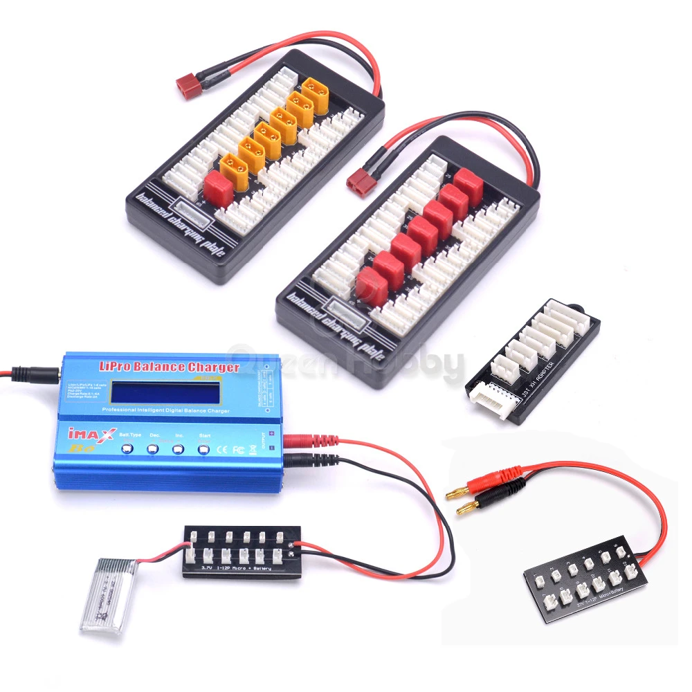 2-6S Lipo Battery T-plug Parallel Charging Board Plate for Imax B6 B6AC Charger