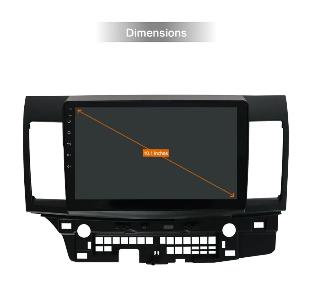  4G RAM 64G HDMI BT 4.0 Two Din Car Multimedia Player Android 9.0 Auto Radio For Mitsubishi Lancer 2