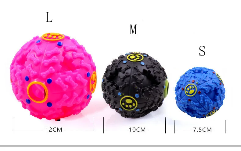 Щенок собака кошка еда диспенсер мяч силиконовый Звук Собака Золотой ретривер жевательный мяч игрушка 3 цвета