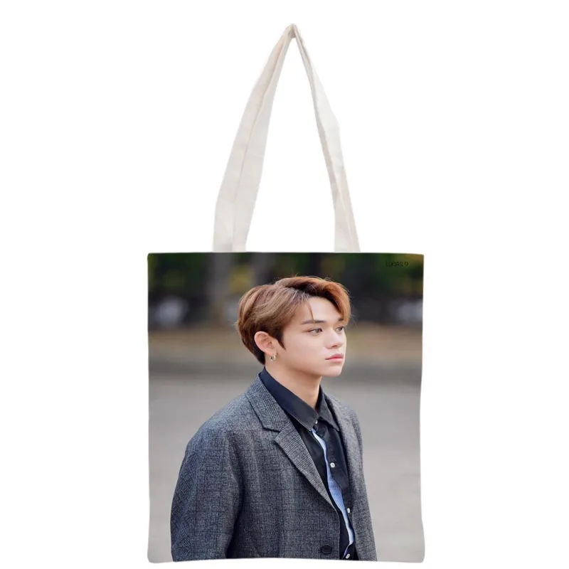 Новое поступление на заказ KPOP NCT Lucas печатная Холщовая Сумка тоут женская сумка