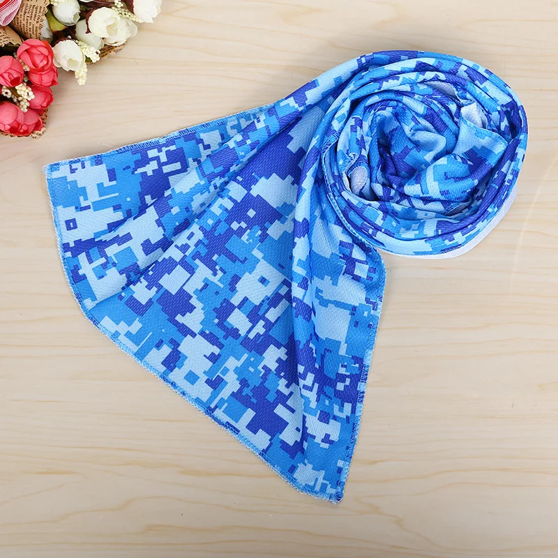 Ice Towel Camouflage Colors Utility Enduring Instant Cooling Towel Heat Relief Reusable Chill Cool