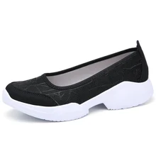 Женская обувь на плоской подошве; Лоферы без шнуровки; Легкие женские модные прогулочные Мокасины без застежки; Женская Повседневная Уличная обувь с закрытым носком; большие размеры