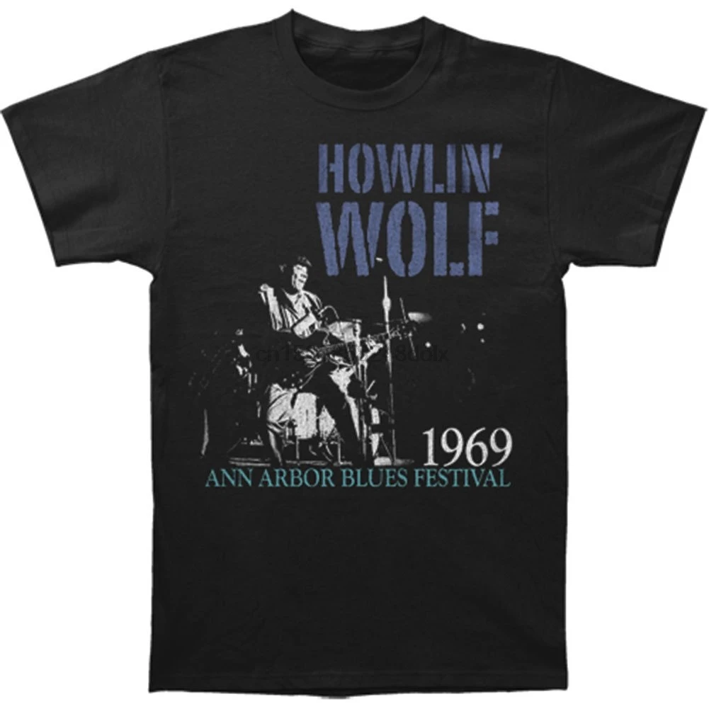 Howlin Wolf Мужская Центральная сцена Винтажная Футболка черный | одежда