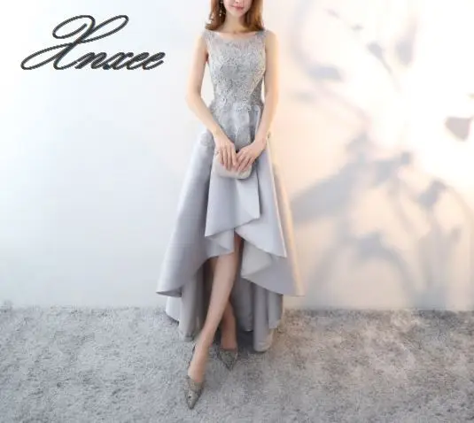 

Dress female 2019 new gray irregular party dress dignified atmosphere...