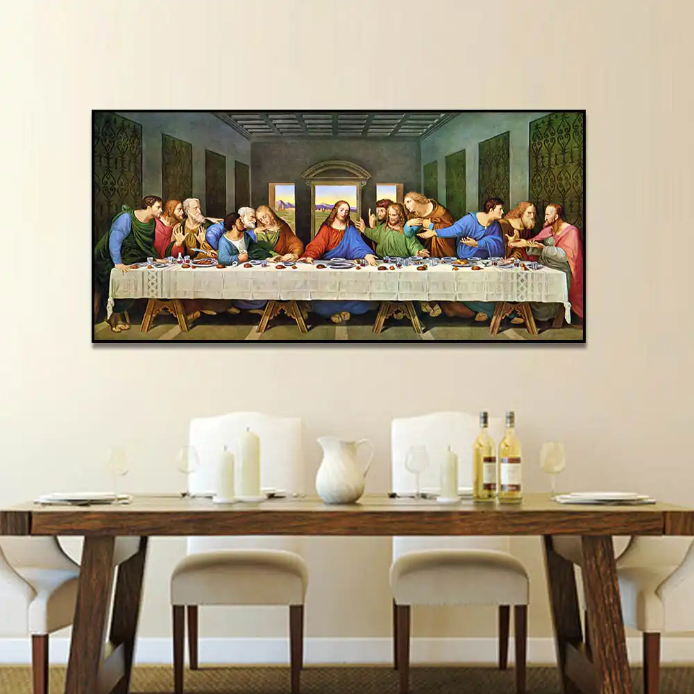 Detail Feedback Questions About Unframed Canvas Art Painting Unframed Canvas Art Painting Leonardo Da Vinci Last Supper Prints Wall Pictures For Living Room