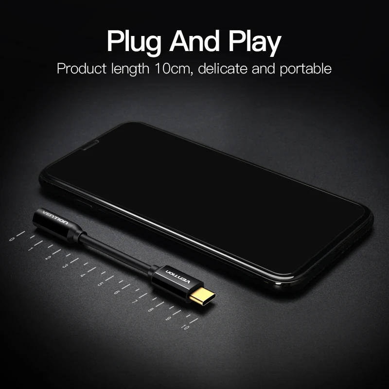 Адаптер для наушников Vention type C 3,5 USB C штекер 3,5 мм гнездо для Xiaomi 6 Mi6 MIX 2 huawei Mate10 P20 Pro AUX аудио кабель