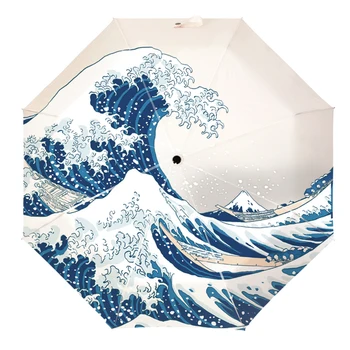 

Umbrella Male Female Sunscreen UV Protection Surfing Illustrations Fully Automatic Large Parasol Strong Paraguas,Geese Rain Gear