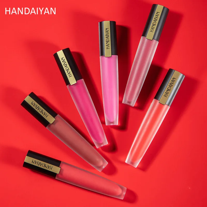 

HANDAIYAN 12 Colors Matte Lip Gloss Liquid Lipstick Long Lasting Makeup Moisturizer Make Up Waterproof Pigment Lip Tint TSLM1