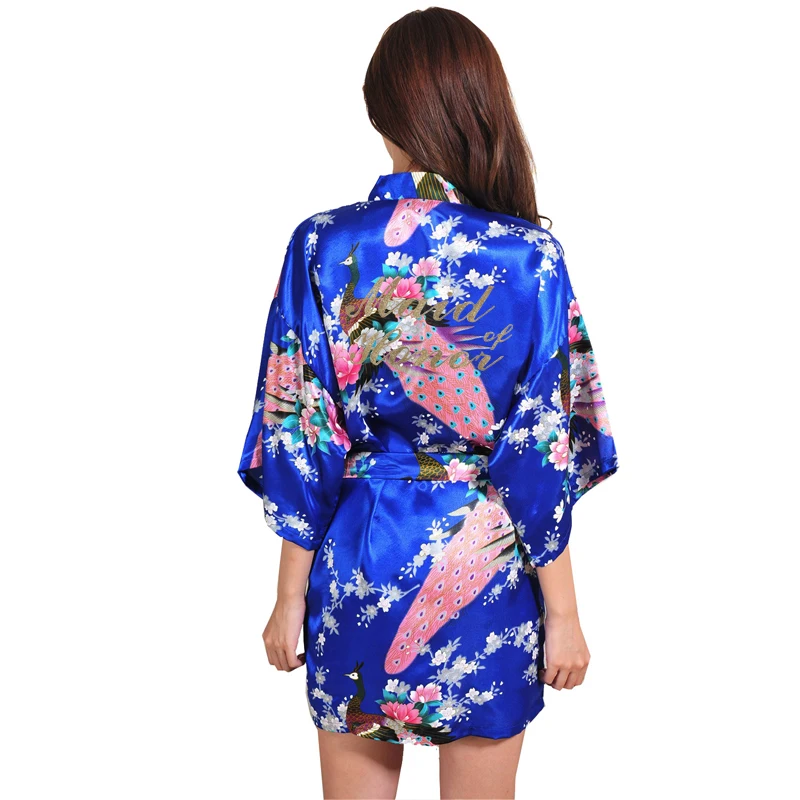 Свадебные туфли невесты Цветочные Одеяние атласная вискоза халат ночная рубашка для Для женщин кимоно пижамы цветок плюс Размеры