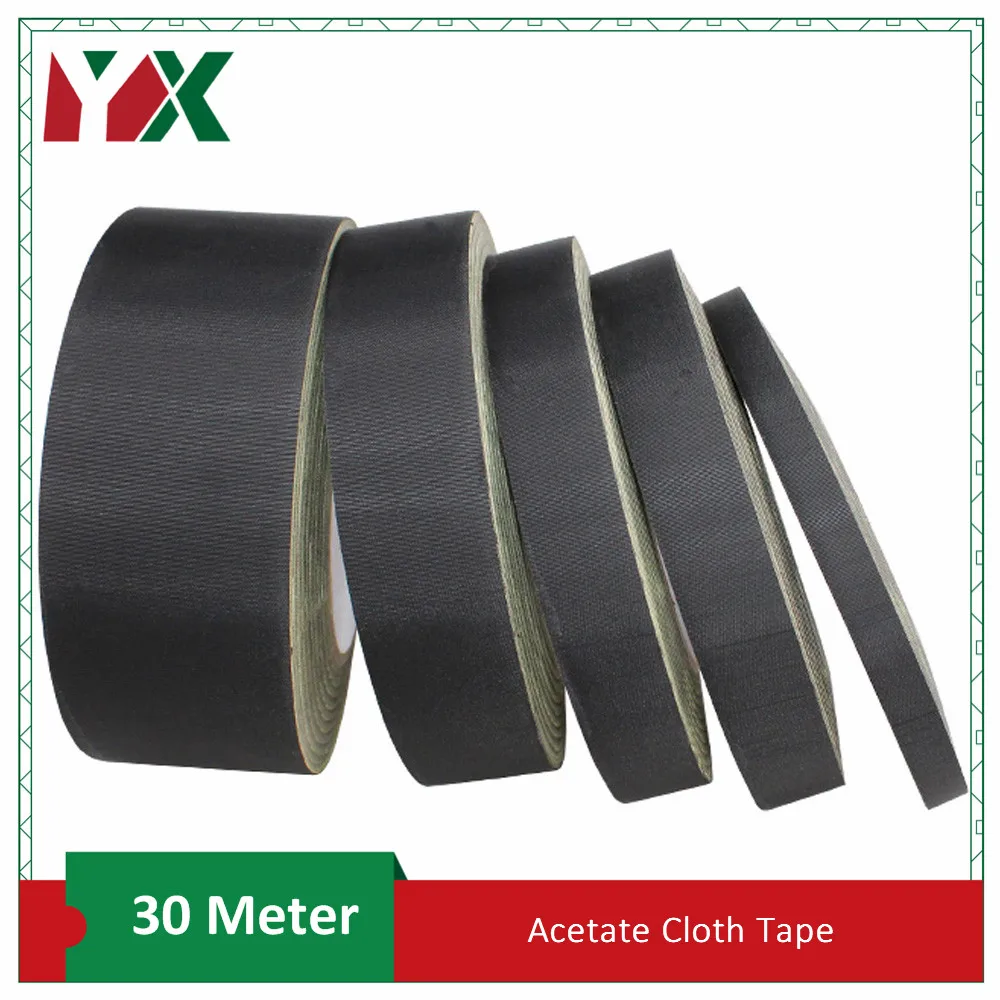 

YX 1PCS Black Acetic Acid Adhesive Tape Flame Retardant High Temperature Insulating Acetate Cloth Tape For LCD Repairing