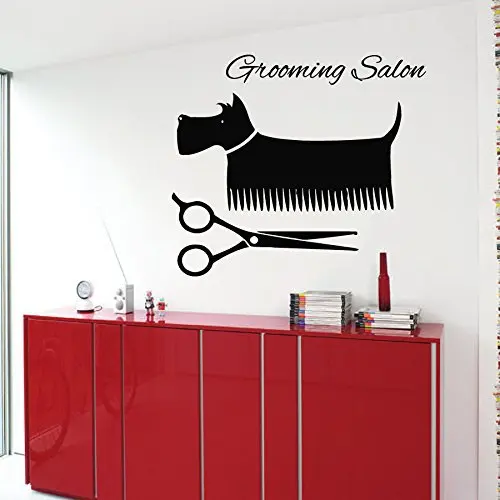 DCTAL Pet Salon Sticker Dog Decal Muurstickers Posters Vinyl Wall Art Decals Pegatina Quadro Parede Decor Mural Shop | Дом и сад