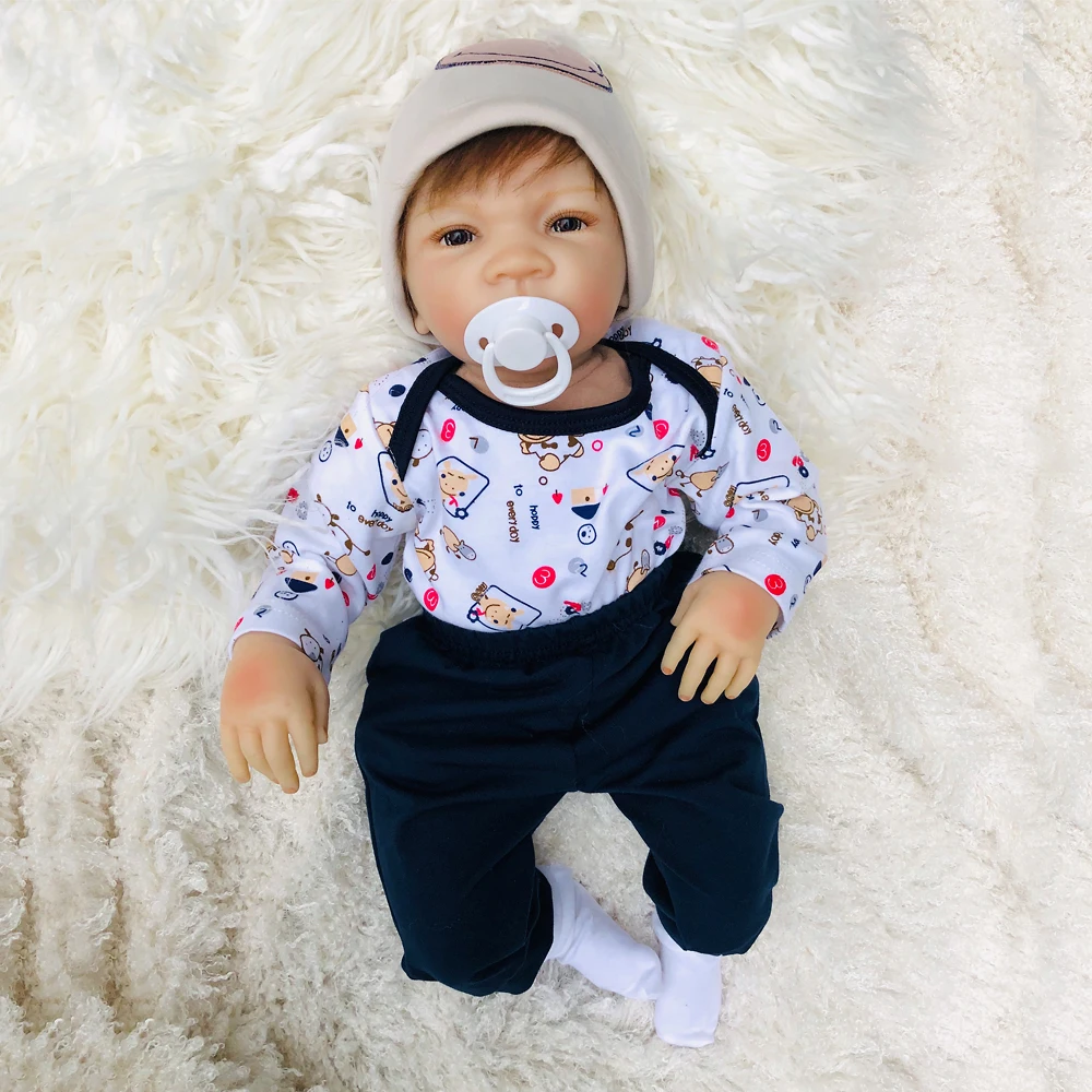 20 "reborn baby doll игрушки для ребенка Подарочная ткань тела силиконовые reborn bebe реальные живые reborn bonecas brinquedo NPKDOLL