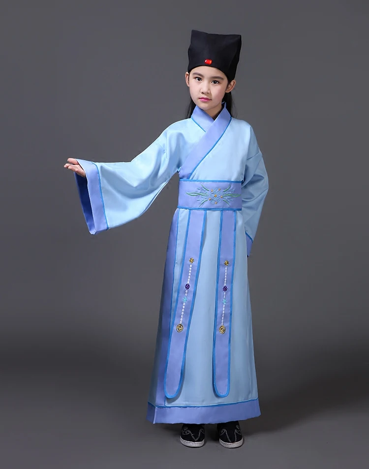 Hanfu Детские китайские традиционные костюмы для девочек костюм китайских танцев