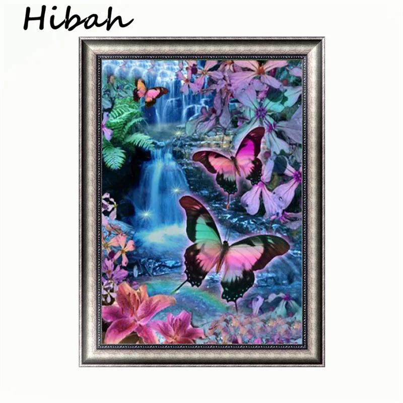 

Round Diamond 5D DIY Diamond Painting Butterfly Autumn Embroidery Cross Rhinestone Mosaic Painting