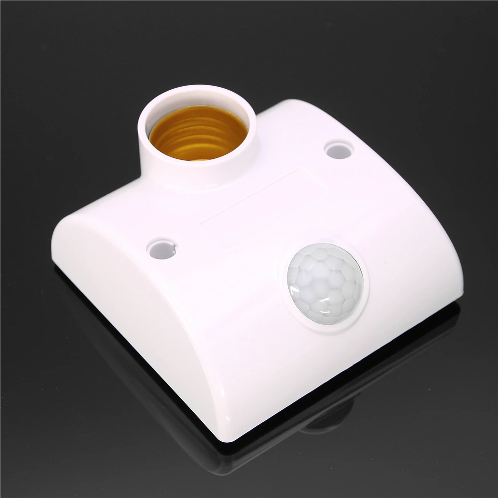 

220V LED Lamp Bulb Base Infrared PIR Motion Sensor Light Socket Switch Automatic Wall Light Holder Socket E27 Lamp Base 170-250V