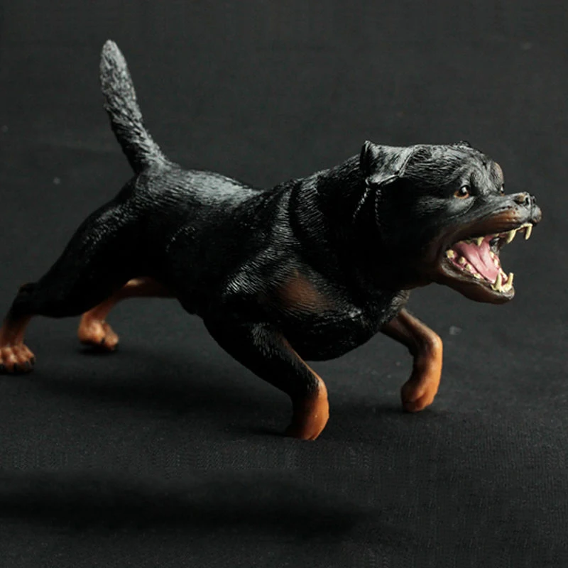 

2 Style Police Dog Rottweiler Rottweiler Animal Decoration room Action Figure model Soft PVC Animal Model Toys For Children Gift