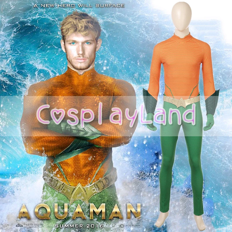 Aquaman Cosplay Costume Carnival Halloween Costumes For Adult Men
