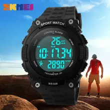 SKMEI Outdoor Sports Watches Men LED 50M Waterproof Digital Pedometer Wristwatches Chronograph Military Army Watches Mens