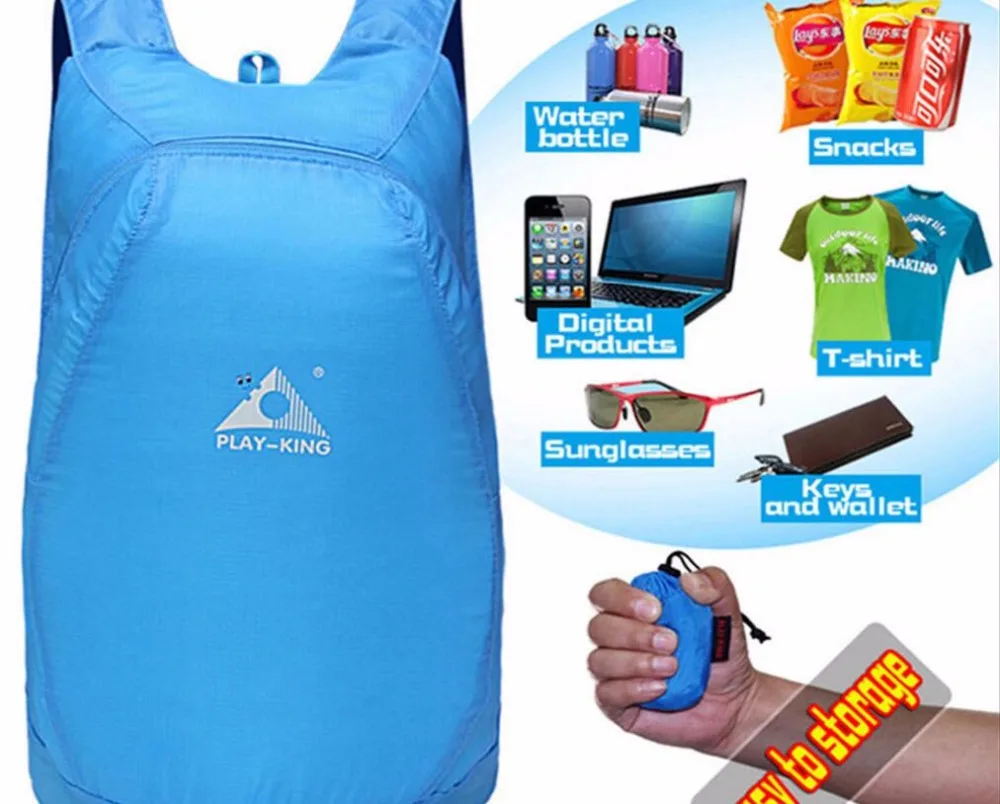 Bolsa de Nylon Pacote para as Mulheres Caminhadas ao ar Leve Mochila Dobrável Impermeável Ultraleve Homens Viagem Livre Ciclismo 7 Impermeável Dobrável Ultraleve Pacote para As Mulheres