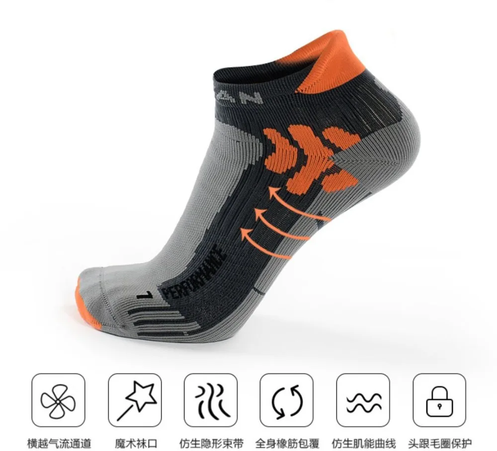 Бренд meikan новые впитывающие пот мужские низкие беговые носки ЕС 39 до 42 толстые удобные спортивные носки для бега фитнеса велоспорта