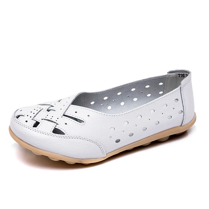 

Big Size 35-44 Flats For Women Comrfortable Genuine Leather Flat Shoes Woman Slipony Loafers Ballet Shoes Female Moccasins