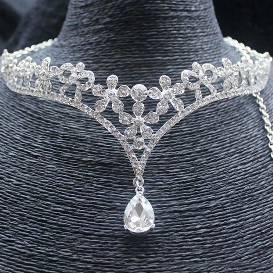 Модный серебряный с кристаллами ювелирные изделия свадебный головной убор невесты тиары и короны для вечерние свадебные аксессуары для