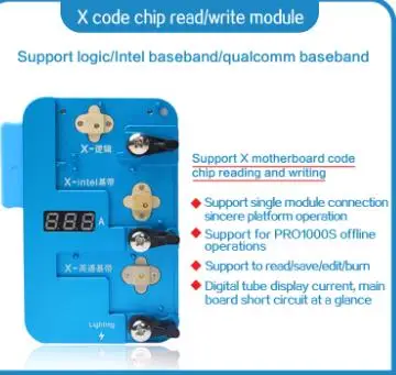 Для iphone 4S 6S 6SP 7plus 8p iphone X logic/baseband chip rediting burning программатор инструмент с JC PRO 1000S IC icloud ремонт - Цвет: for iPhone X chip