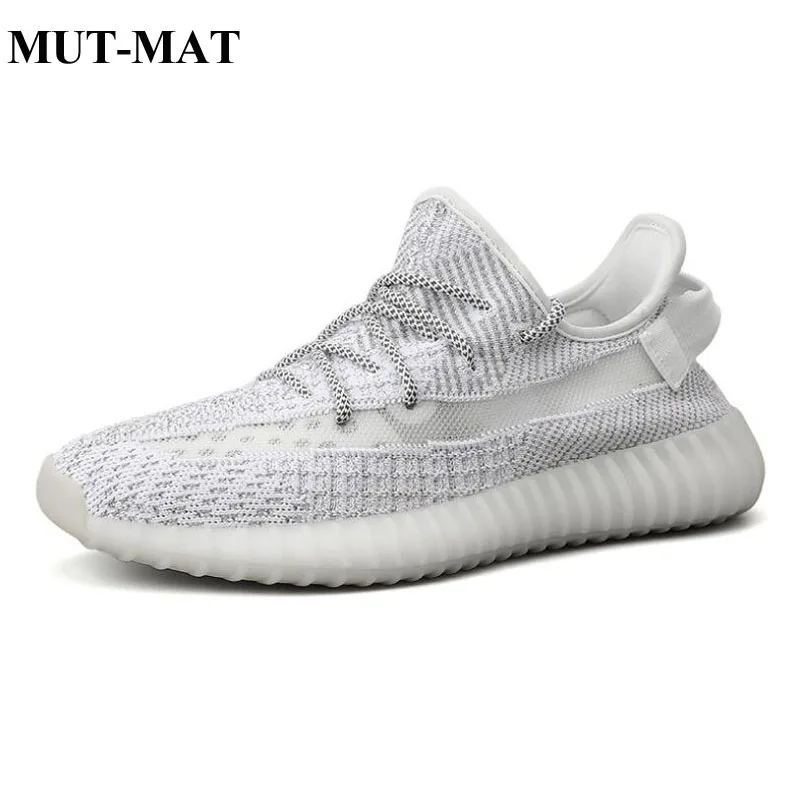 

2019 Shoes Man Spring And Autumn New Starry Male Flying Woven Reflective Running Shoes Trend Sports Sneakers Ultralight Footwear
