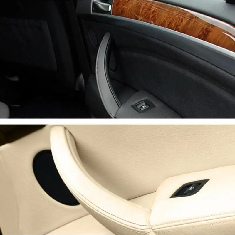 Автомобильные дверные ручки левая сторона внутреннее двери панелей, ручек тянуть Накладка для BMW E70 X5 E71 E72 X6 экономии автомобильные аксессуары