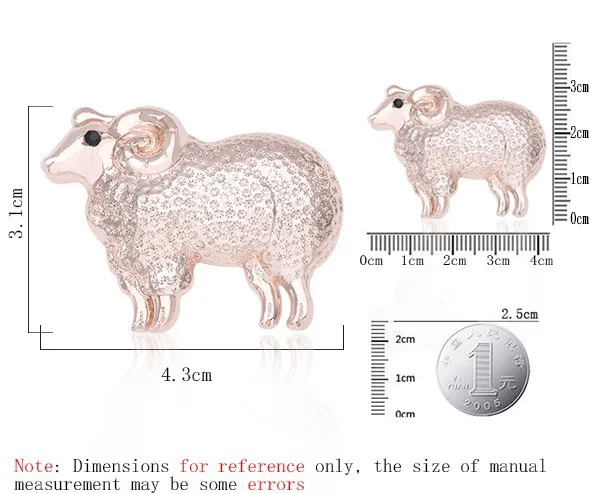 Модные ювелирные изделия из сплава золота, свадебные платья, женская одежда, ebanl, животное, сакарфинг, Роскошные Броши в виде овцы, для продажи, безопасные булавки X1571