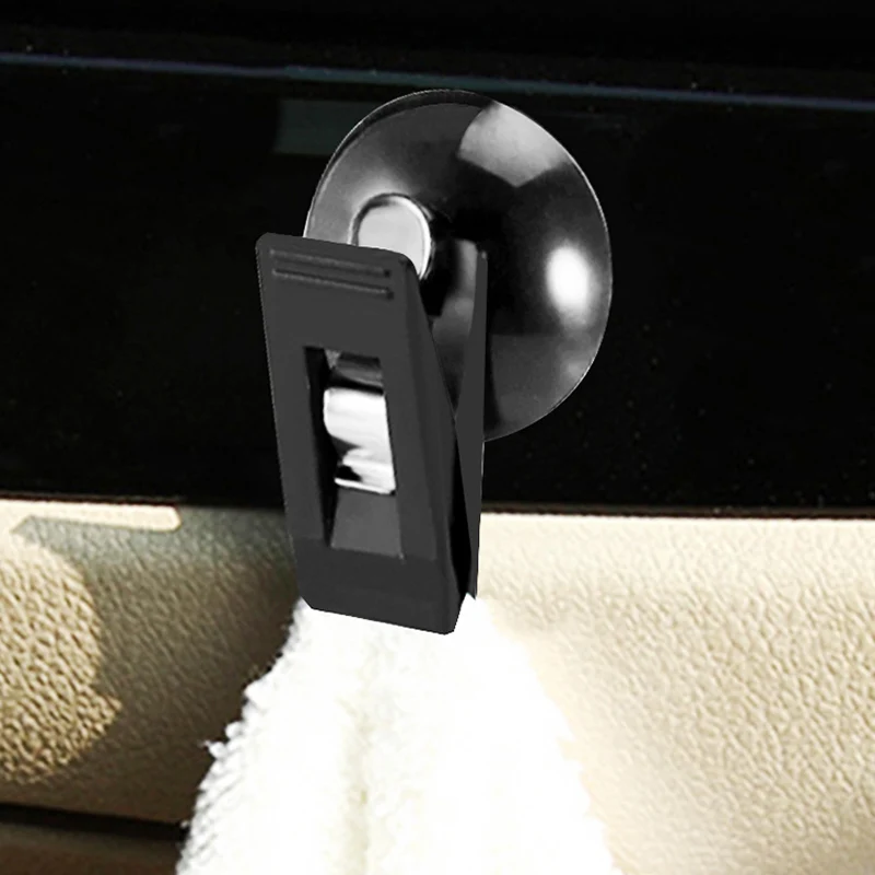 

1 Pair Plastic Car Interior Window Mount Suction Cap Clip Auto Accessories Sucker Removable Holder For Towel Sunshade Curtain