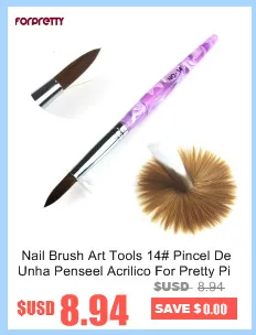 Кисть для ногтей художественные инструменты 14# Pincel De Unha Penseel Acrilico для Pretty Pinceis Para Caneta кисточка для дизайна ногтей ручка акриловая пудра 082