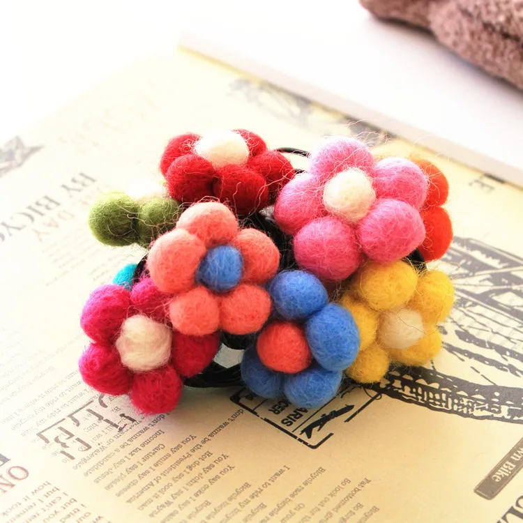 

New styling tools cute Colorful flower elastic hair bands hair accessories for women girl children make you fashion