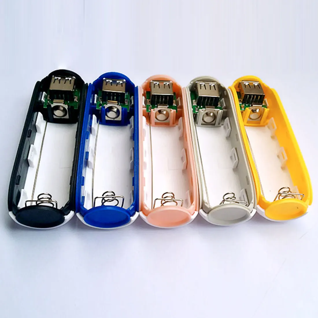 Multicolor Metal Power Bank DIY Kit Storage Case Box Free welding Suit 1X 18650 Battery 5V 1A USB External Charger for Phone