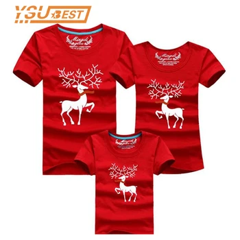 

2020 Christmas Family Look Deer Mommy and Me Clothes Matching Family Clothing Mother Daughter Father Baby Matching Family Outfit