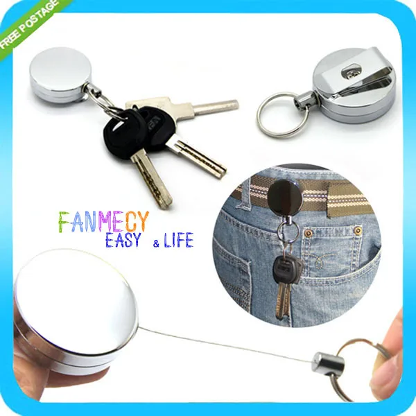 Heavy Duty Retractable Keychain Reel Badge Id Holder Belt Clip Nurse