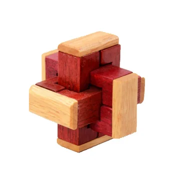 

Chanycore Baby Learning Educational Wooden Toys 3D Puzzle Kong Ming Luban Lock Cube Brain Teaser xxy Kids Gifts 4257