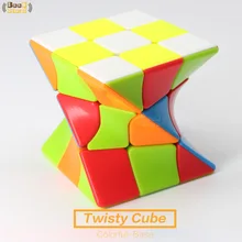 Twisty Cube Torsion магический куб без наклеек 3x3x3 красочный куб-головоломка для тела 3x3 необычная форма куб Развивающие игрушки для детей