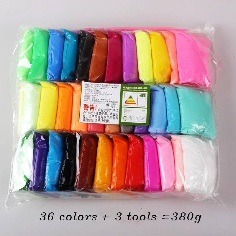 24 / 36 Colors Air Dry Super Soft Light Clay Modeling Clay 5D Playdough