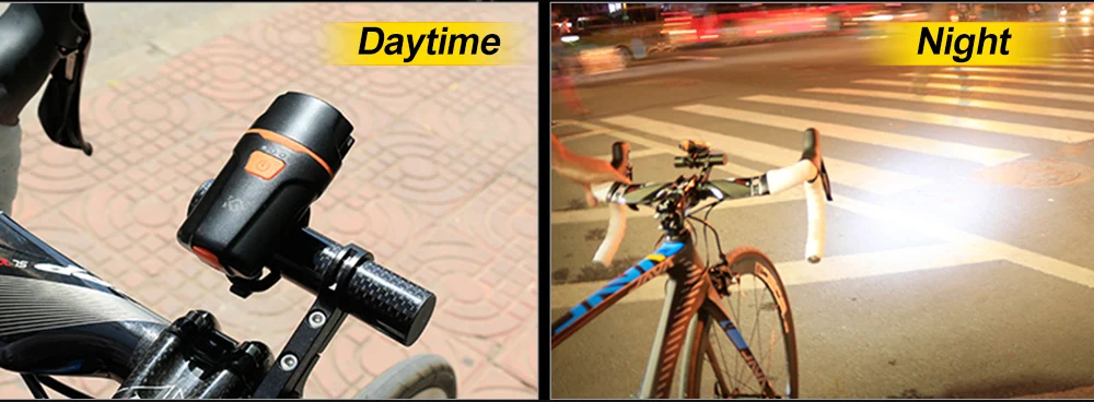 Cheap CoolChange Waterproof Bike Light USB Rechargeable Cycling Light T6 LED Warning Flashlight Battery 1200mAh 6 Modes Bicycle Light 5