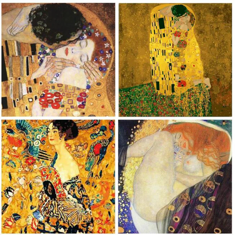 Алмазная картина Gustav KLIMT 5d с маминой любовью, полная Алмазная вышивка, наборы для вышивания крестиком на Рождество, декоративные наклейки