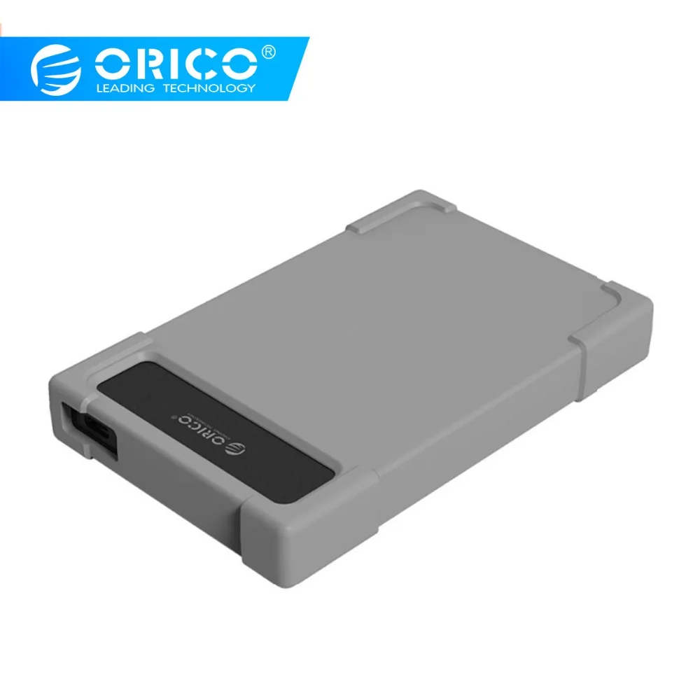 

ORICO SATA Adapter 2.5 Inch Hard Disk Drive Case Type-C to SATA HDD Enclosure with Silicone Case Tool Free External HDD Case Box