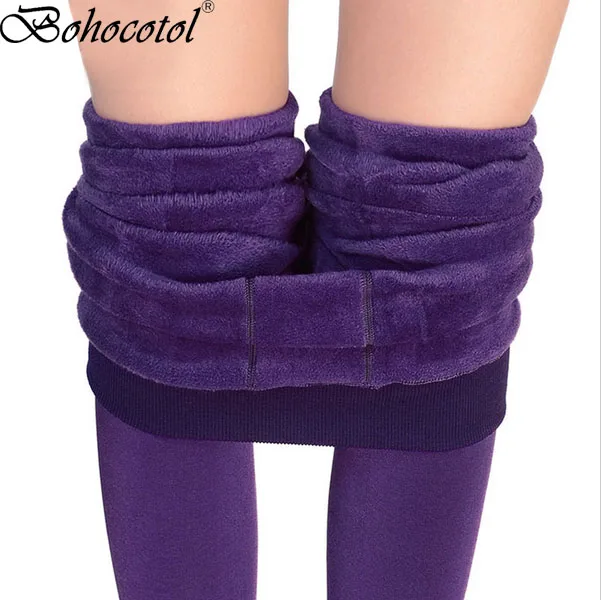 Step On The Foot Thick Pearl Fleece Winter Plus Velvet Thickening Legging Autumn And Winter Women's One Piece Pants Warm Pants