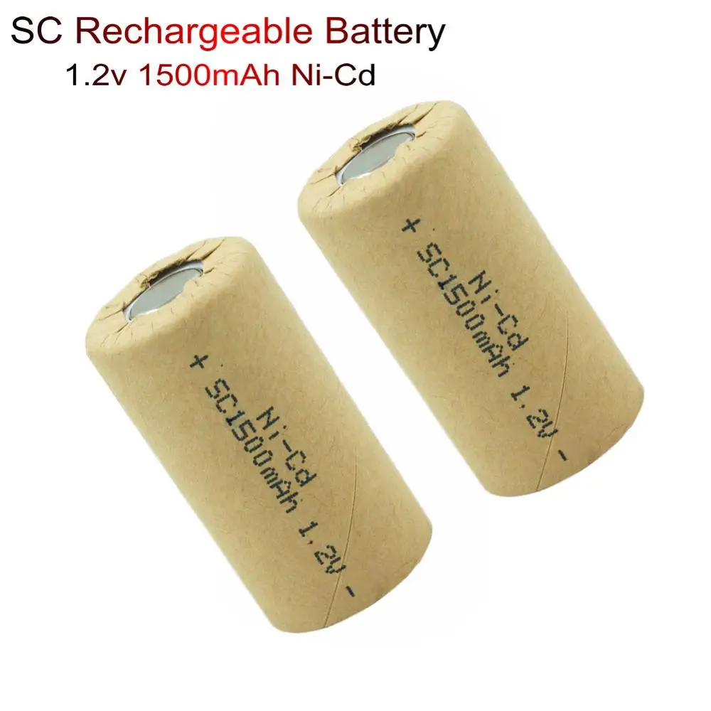 

Ni-Cd Rechargeable Battery SC 1.2V 1500mAh nicd Batteries for Power Tools Battery Flashlight Solar Lights Electronic Toys lamp