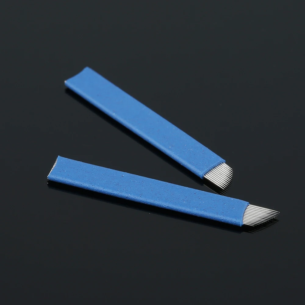 

Y&W&F Unity 2Pcs/set Muti-type colorful 12/14/15/17/18 Pins Semi Permanent Makeup Eyebrow Tattoo Blades Microblading Needles